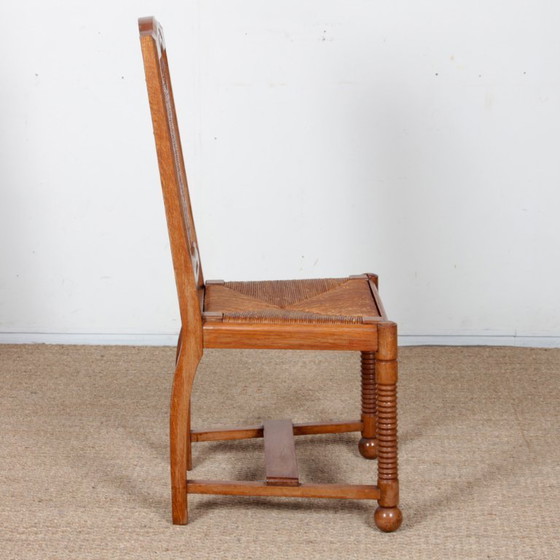 Image 1 of Set van 6 stoelen in de stijl van Charles Dudouyt, 1950.