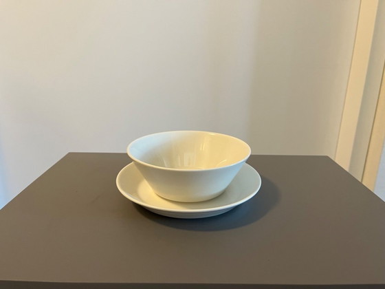 Image 1 of Arabia Paratiisi floral tableware and Arabia Teema ecru tableware