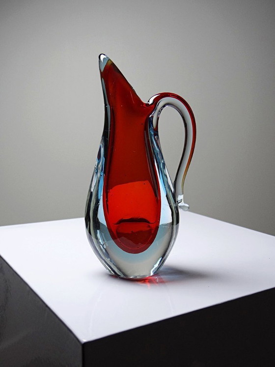Image 1 of Sommerso pitcher vase att. Flavio Poli, Murano 1960-1970