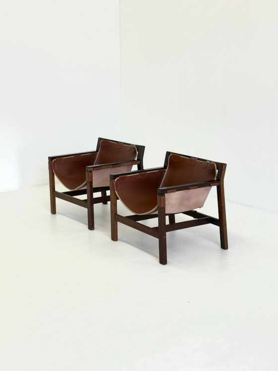 Fauteuils Safari Lounge de Carlo Hauner pour Forma – Wood, Leather (photo 8 of 19)