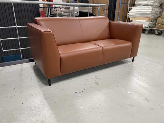 Image 1 of Leather 2 seater sofa