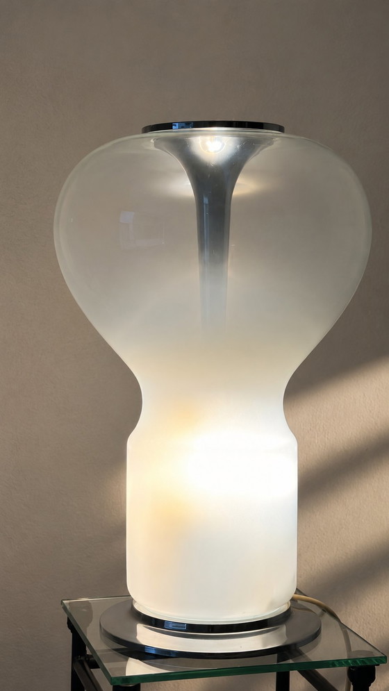Mid-Century Murano Glass Table Lamp in the Style of Angelo Mangiarotti, Italy 1960s (photo 6 of 7)