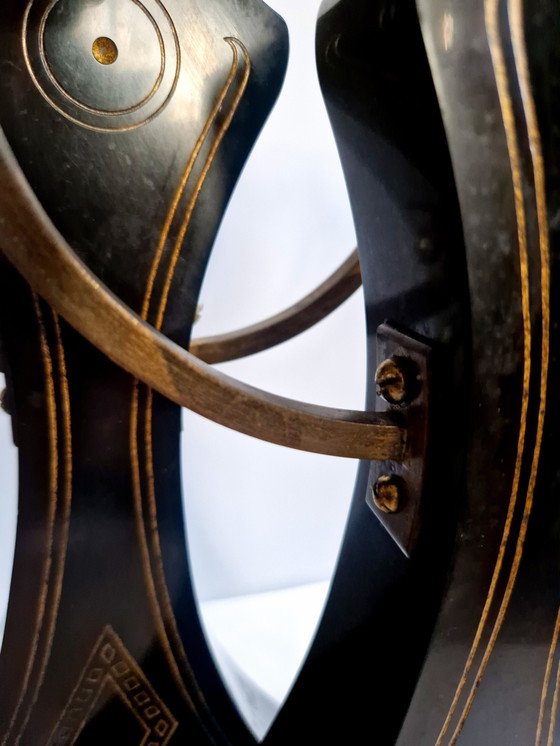 Image 1 of Candelieri in marmo Art Déco con accenti dorati