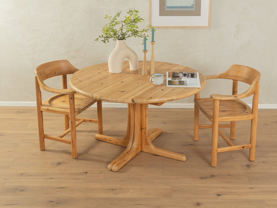 Image 1 of 70er Jahre Massiv-Esstisch, ausziehbar