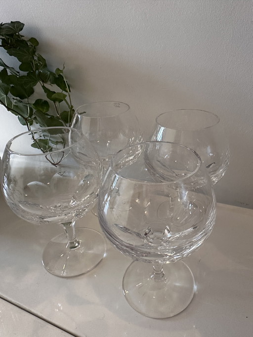 Set Van 4 Kristallen Cognac Glazen