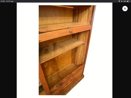 Buffet bibliothèque vintage en noyer de haute qualité