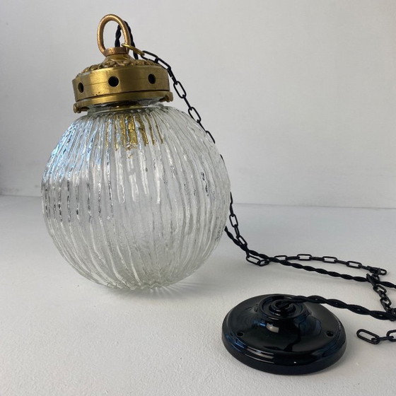 Image 1 of Vintage Art Deco XL hanglamp