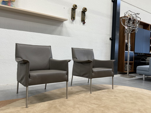 2 Design sur Stock Limec fauteuils Boca cuir
