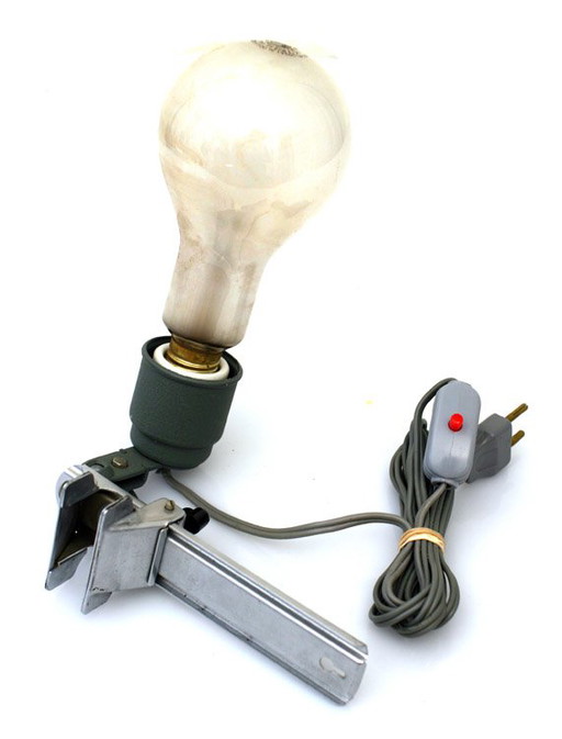 Lampada a morsetto da studio industriale vintage anni Cinquanta