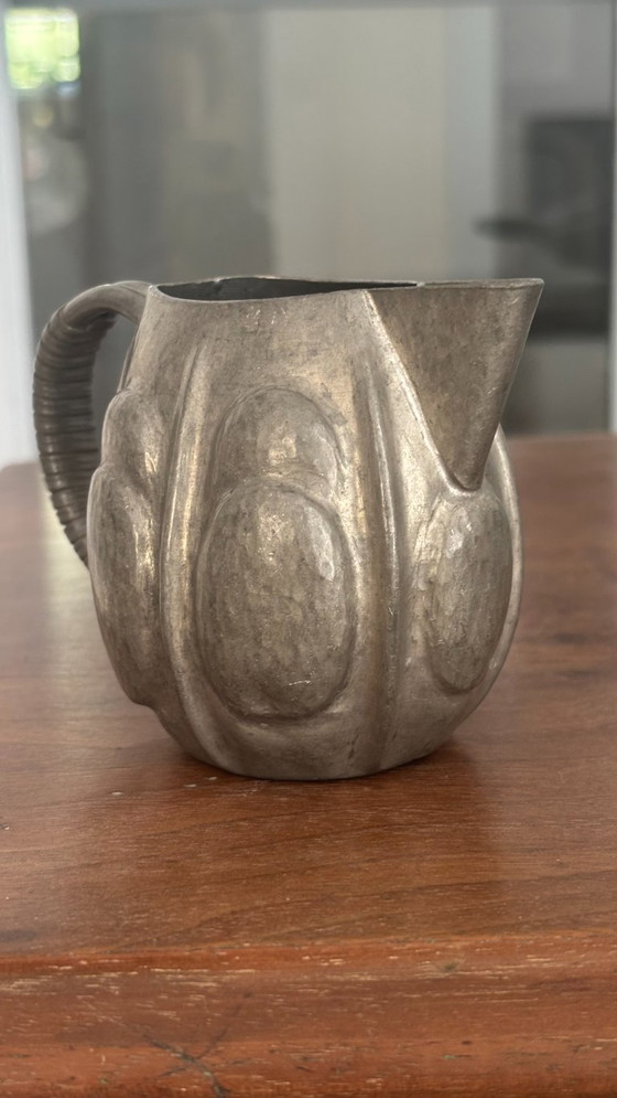 Brocca in peltro, stile Art Nouveau – Chanal, Accessori da tavola, Metal (photo 3 of 5)