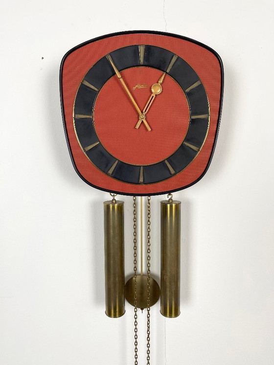 Image 1 of Junghans wall clock pendulum clock Mid - Century Vintage