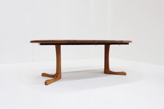 Image 1 of Vintage Danish round extendable dining table solid teak