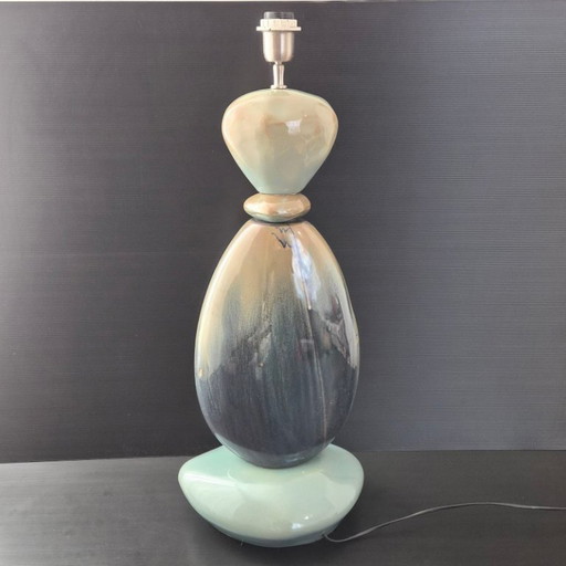 IMPORTANTE LÁMPARA DE GUIJARRO VINTAGE DE LOS AÑOS 70 EN CERÁMICA DE FRANCOIS CHATAIN.