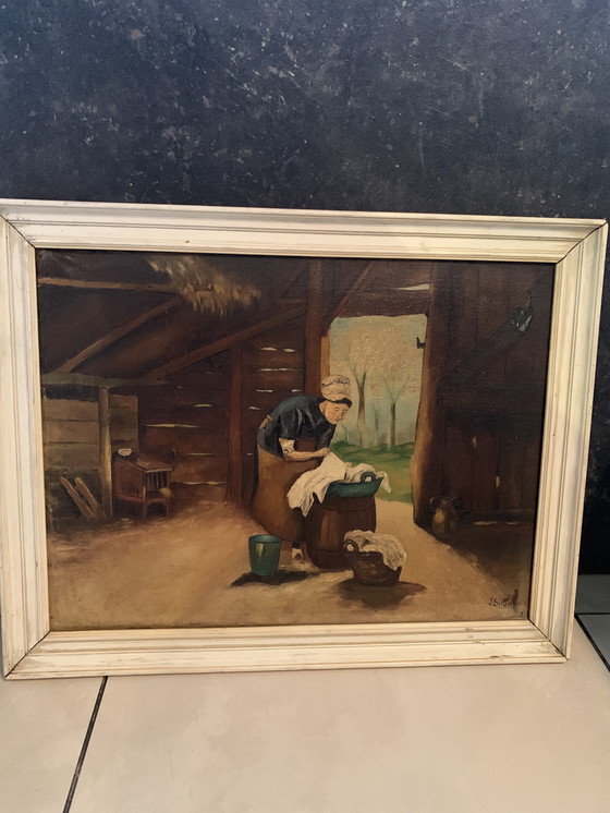 Image 1 of Olieverf schilderij 