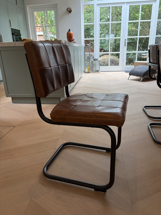 Eetkamerstoelen Jess Design – Leather, Metal (photo 2 of 7)
