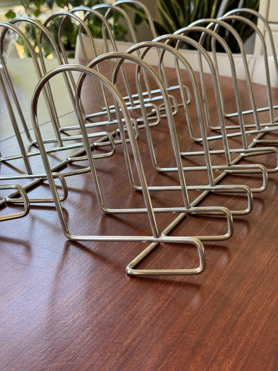 Image 1 of 16x vintage IKEA Flit minimalistische boekensteunen design Hagberg & Hagberg 90s
