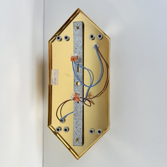 Image 1 of Lampada da parete Honsel, oro con cilindri di cristallo