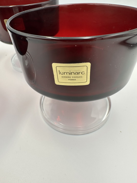 Image 1 of Luminarc 4 x Coupe in vetro anni '70