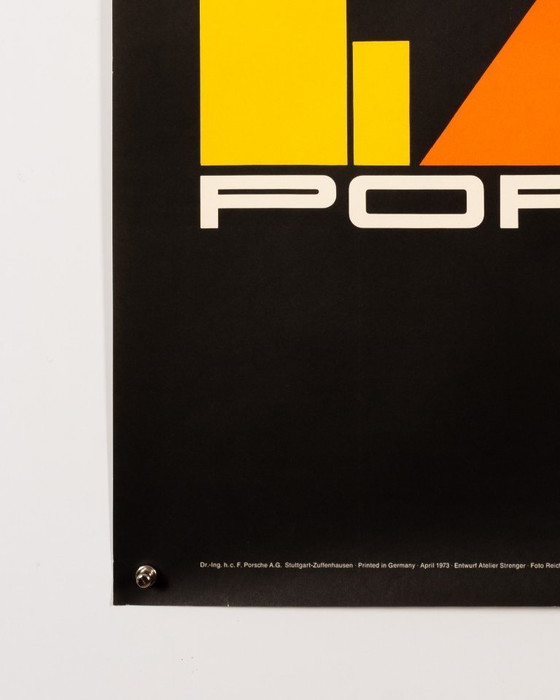 Image 1 of Porsche Interserie Nürburgring – 1973 – Originele Vintage Porsche Poster van Atelier Strenger – Mid-Century Modern – 102x76 cm