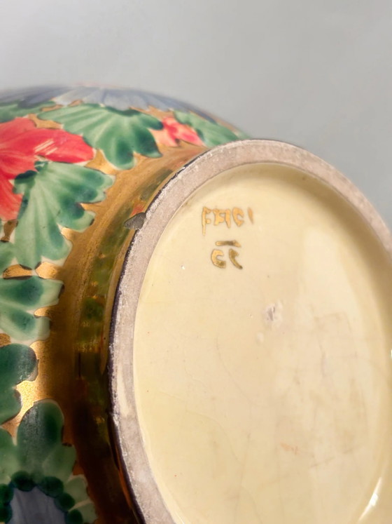 Art Deco Vase F.A.C.I. Ceramics Civita Castellana 1940s (photo 12 of 13)