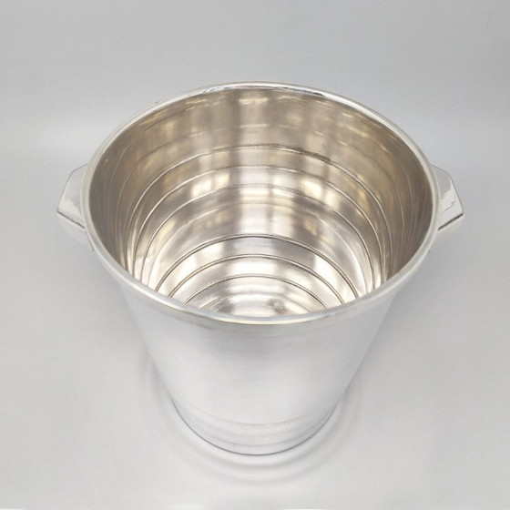 Art Deco Silver-Plated Champagne Bucket by Luc Lanel for Christofle Gallia Collection, France, 1930 (photo 7 of 9)