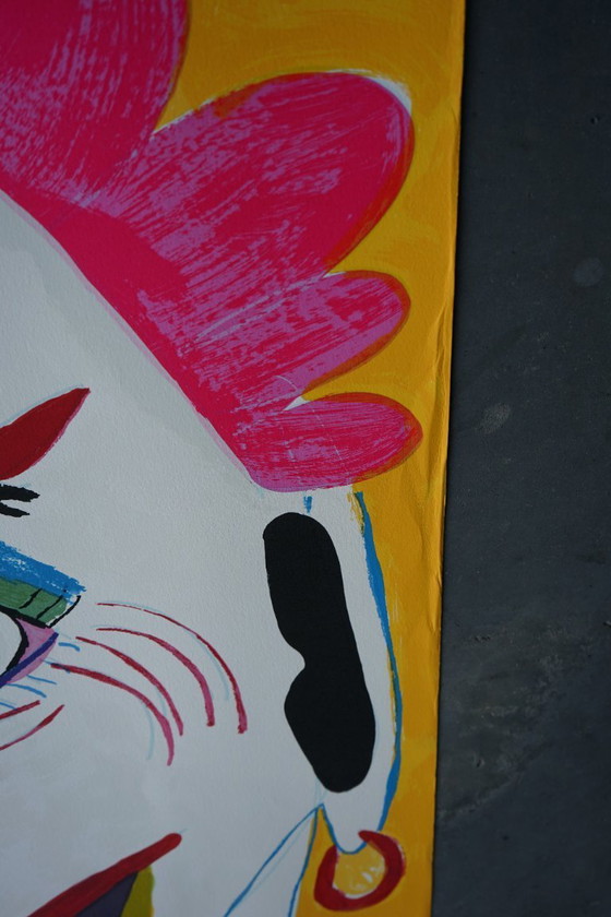 Image 1 of Frederick James Brown 'Mikie' 1990, grande serigrafia firmata