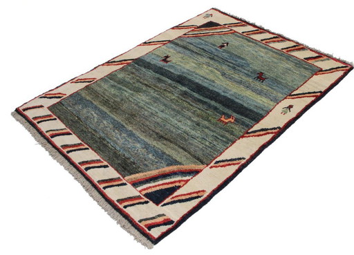 Original Perserteppich Gabbeh Ghashghai Orientteppich 161 cm x 113 cm Alt Natur