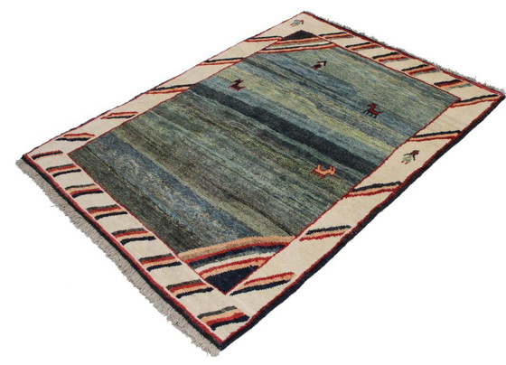 Image 1 of Original Perserteppich Gabbeh Ghashghai Orientteppich 161 cm x 113 cm Alt Natur