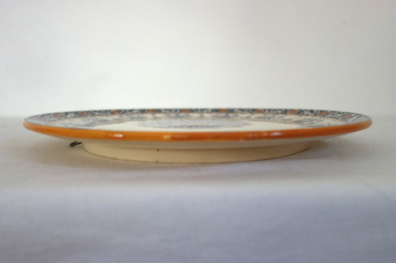 Image 1 of 2 dekorative Wandteller Gien, um 1900