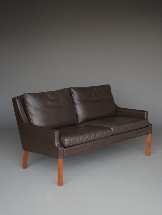 Image 1 of Sofá danés de dos plazas de cuero de Georg Thams, Dinamarca, década de 1960