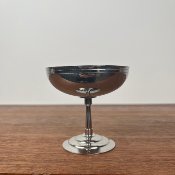 Image 1 of Set van 6 Letang Remy ijsbekers met hoge voet, roestvrij staal