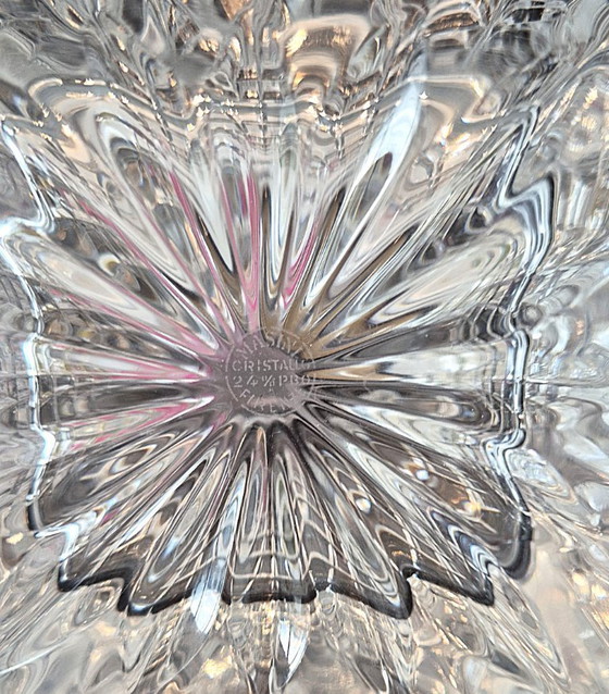 Image 1 of Decanter per whisky originale Masini Carlo Florence Crystal con tappo in argento - firmato.