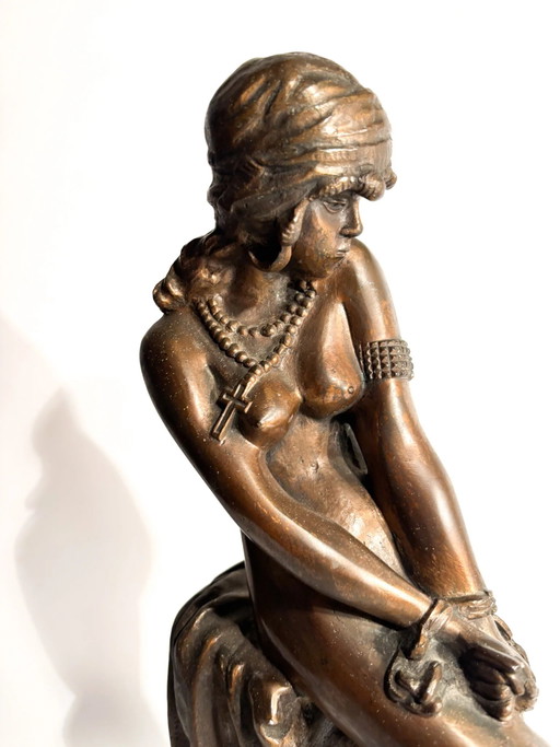 Bronze Sculpture "The Slave" Attributed to Giacomo Ginotti 19th Century – beeldhouwkunst (photo 2 of 9)