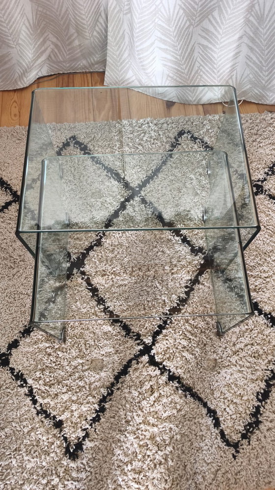 Image 1 of Tables basses gigognes verre trempé Joan 