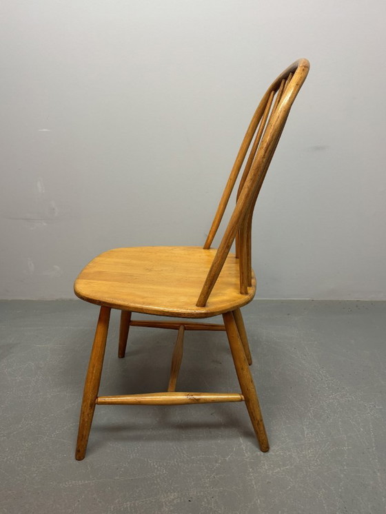 Image 1 of Set of 4 Mid-Century Design Spindle Back Dining Chairs by Bengt Akerblom & Gunnar Eklöf for Nässjö Stolfabrik, Sweden 1950s.