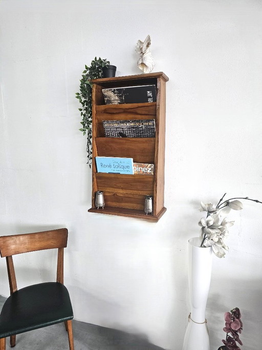 Vintage Mid Century Design Wandorganizer/Zeitschriftenständer (schwebend oder Bodenmodell)