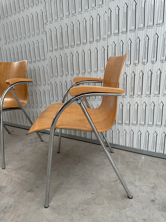 Image 1 of Thonet 2er Set Stühle mit Beistelltisch