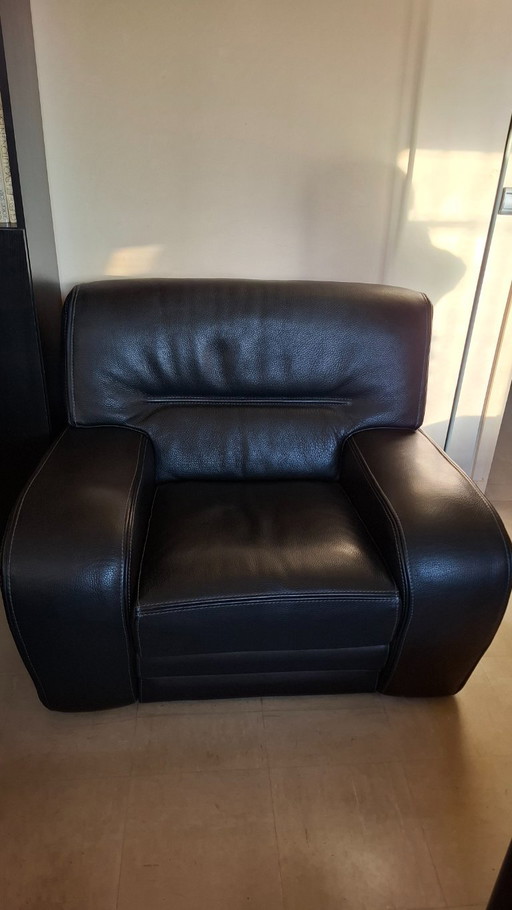 Levitan Full Grain Leather Living Room Set