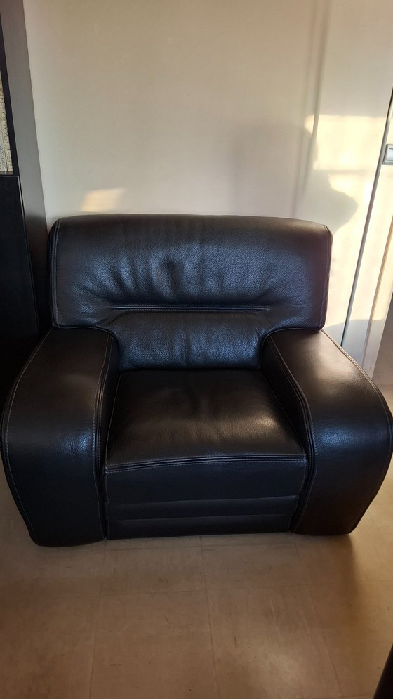 Image 1 of Levitan Full Grain Leather Living Room Set