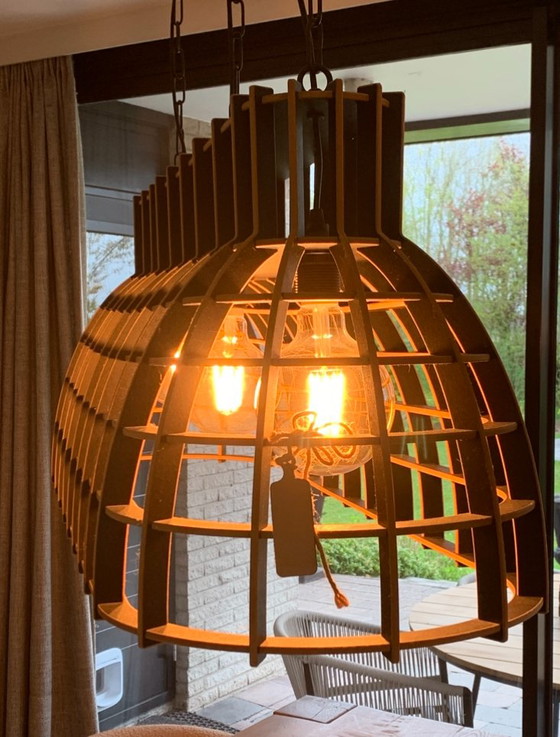 Image 1 of Industrielampe, Cone Stretch in Schwarz/Natur