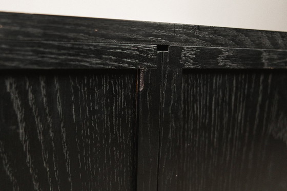 Image 1 of Florence Knoll sideboard in black oak and chrome for Knoll International, 1960s