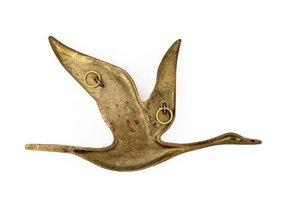 Image 1 of decorazione da parete anatre vintage in ottone