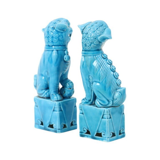 Image 1 of Foo Dog Temple Lion Statues 16cm