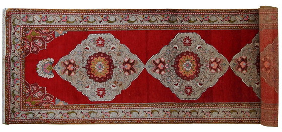 Image 1 of Runner turco Oushak vintage fatto a mano, 110 cm x 340 cm, anni '40 - 1C515