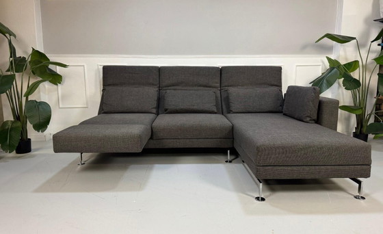 Image 1 of Brühl Moule hoekbank stof designbank grijs slaapbank