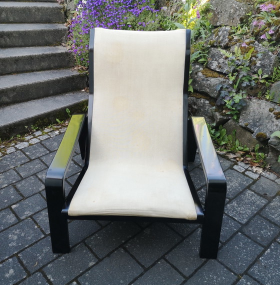 Poltrona Asko "Pulkka" di I. Lappalainen/Classico design vintage – Poltrone, Wood, Textile (photo 3 of 8)