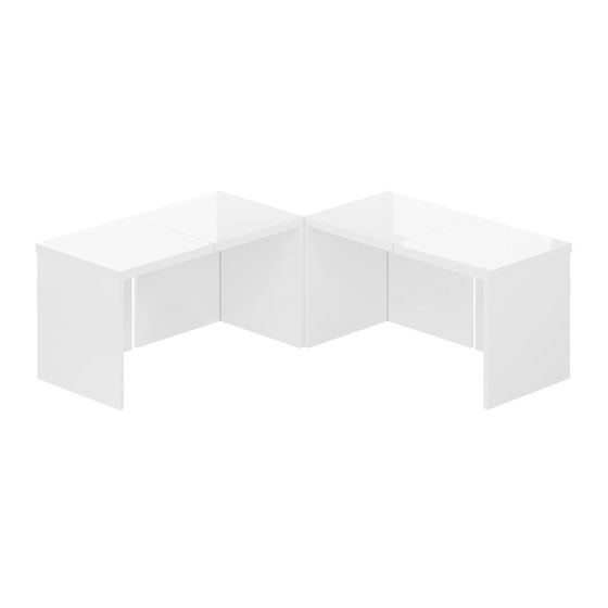 Image 1 of Urban Meuble White Glossy square coffee table, table top with free combination UVVEDS