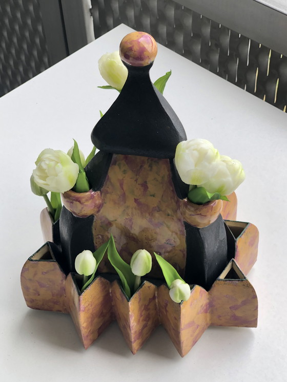 Image 1 of Vaso in ceramica d'arte "Tempio dei tulipani