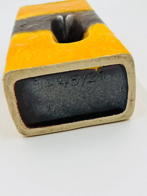Vase sculptural Carstens Tönnieshof, Cartens Tönnieshof, Céramique, Jaune, Mid Century Modern (photo 10 sur 10)