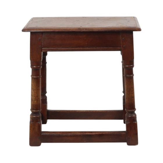 Tabouret ancien en chêne massif, style anglais, XIXe siècle – Wood, Vintage (photo 15 of 19)